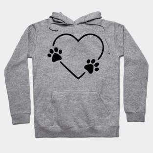 Dog Heart Dog Paw Dog Mom Dog Mama Hoodie